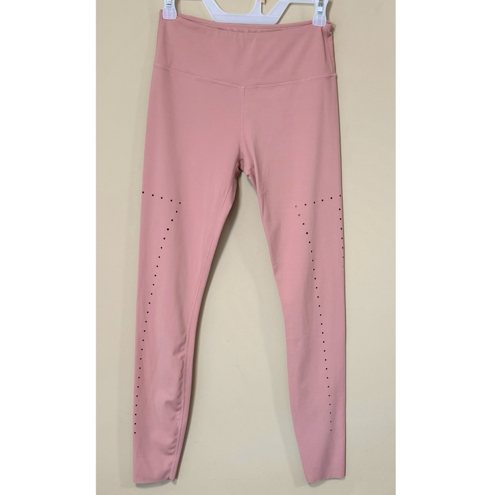 Varley ‘Boden’ Laser Cut Leggings in ‘Cameo’ Peach Pink Size Small - Picture 9 of 16